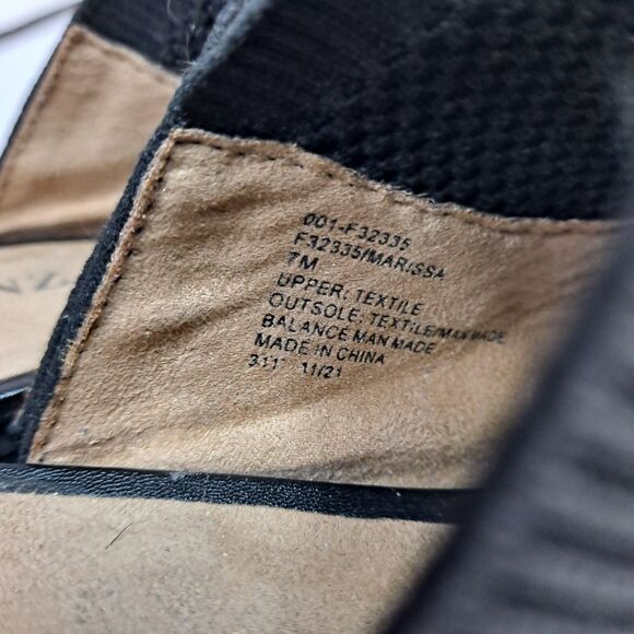 Solanz Marissa Mesh Sandals Women's 7M Black Block Heeled Mules - Picture 6 of 10